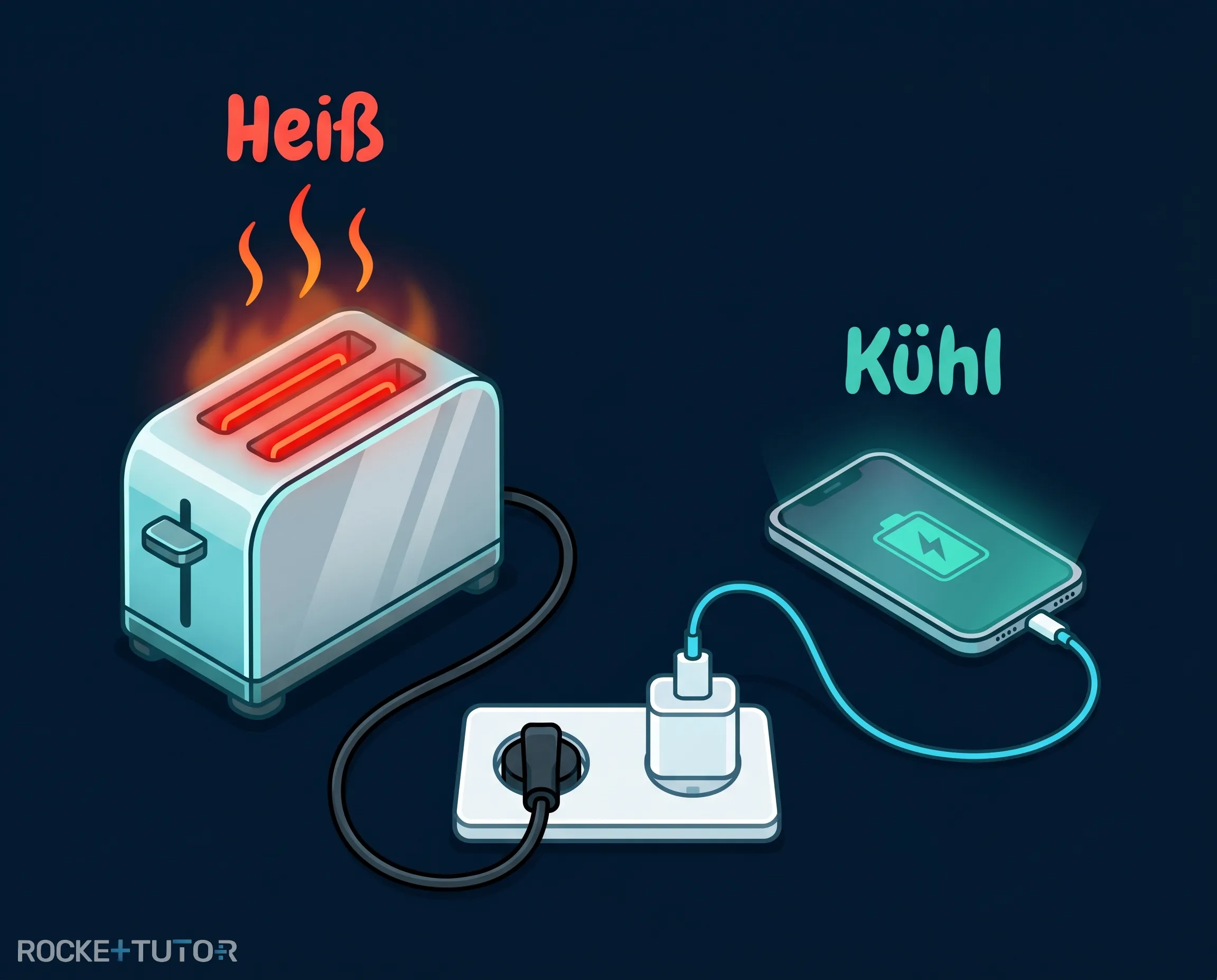 Toaster und Ladekabel Vergleich