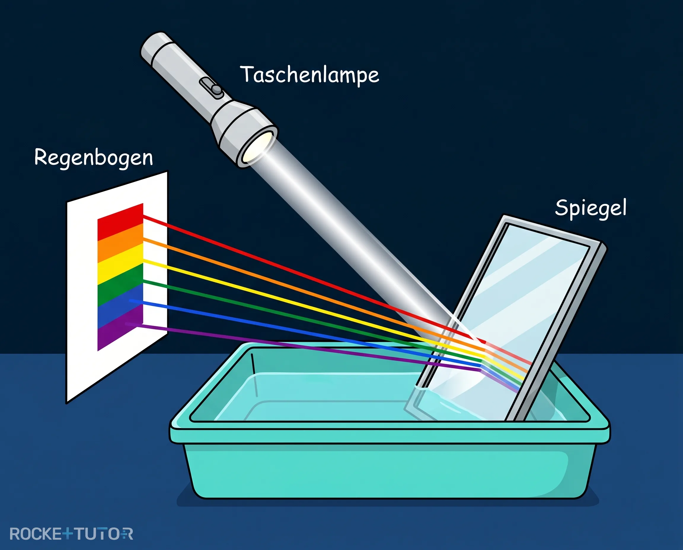 Versuchsaufbau für Regenbogen