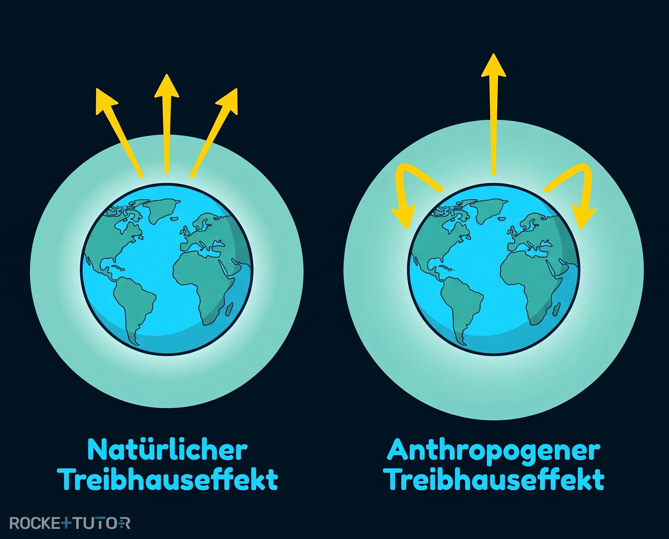 Erde mit Treibhauseffekt