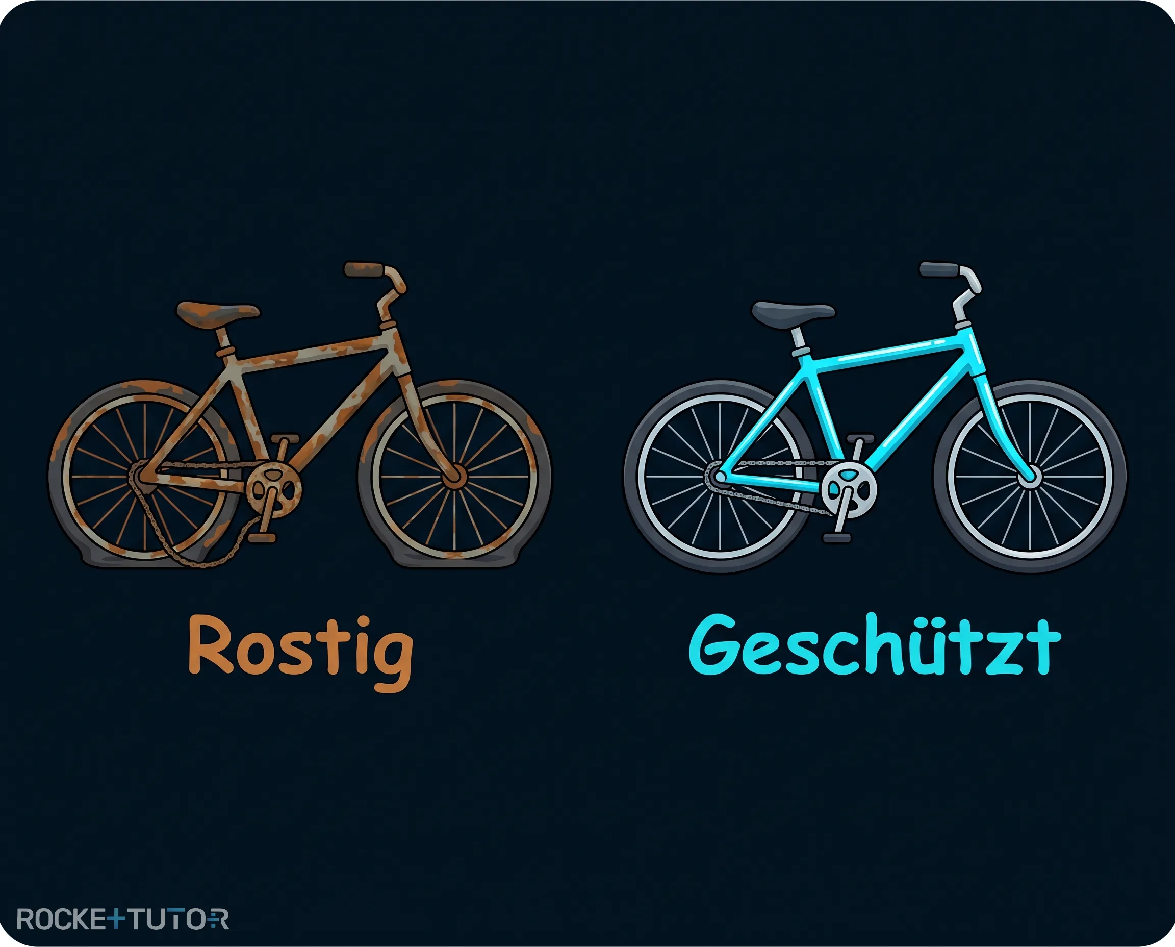 Fahrrad das stark verrostet ist