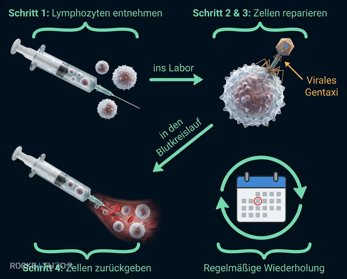Reparierte Zellen im Blutkreislauf