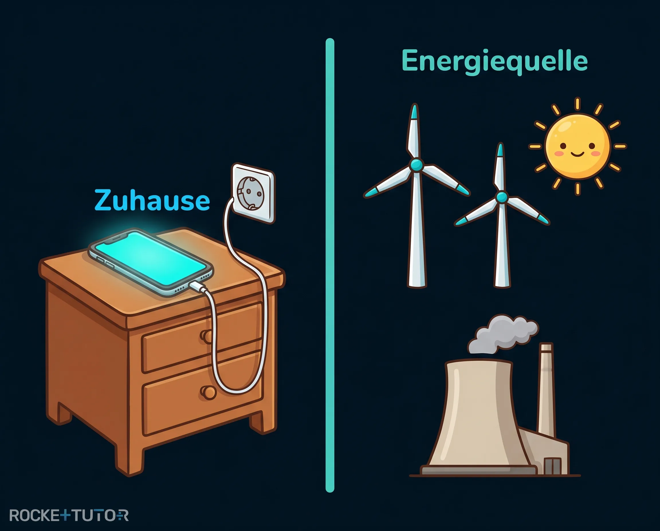 Steckdose und Ladekabel