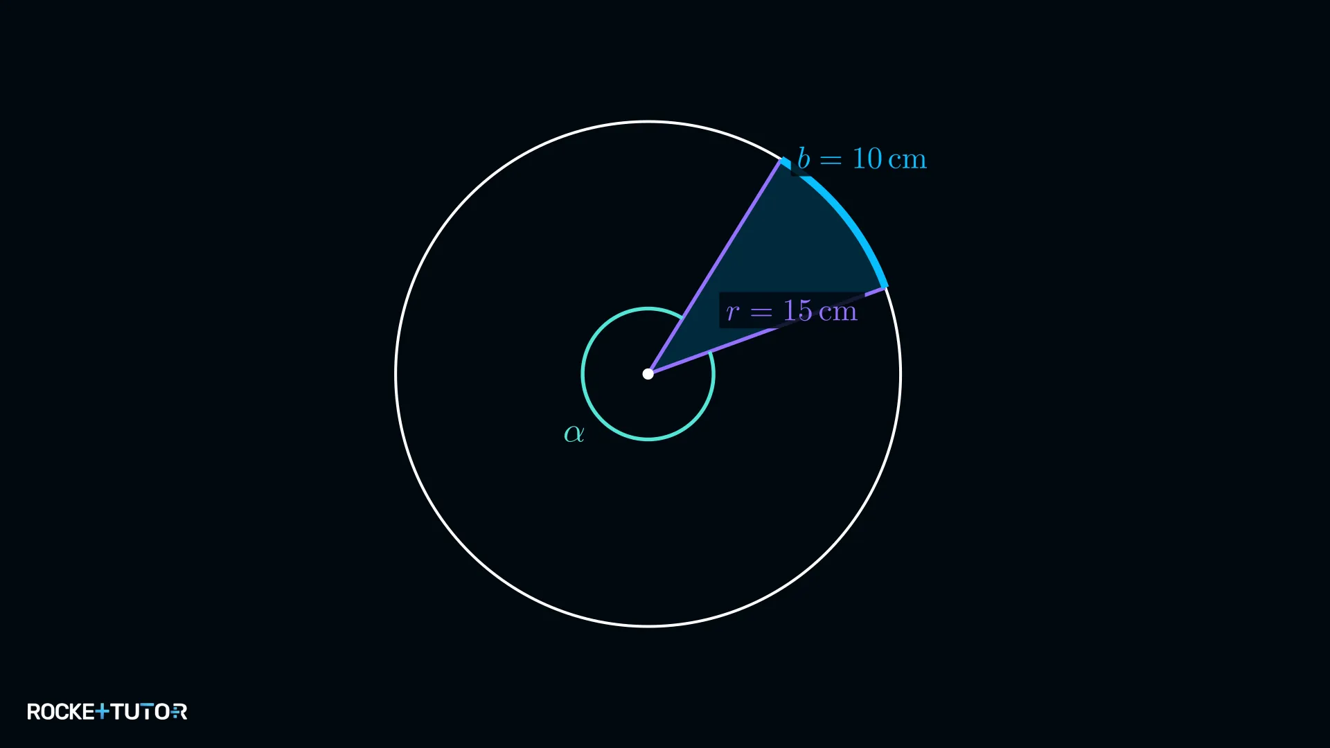 Draht als Kreisbogen mit Radius 15 cm gebogen