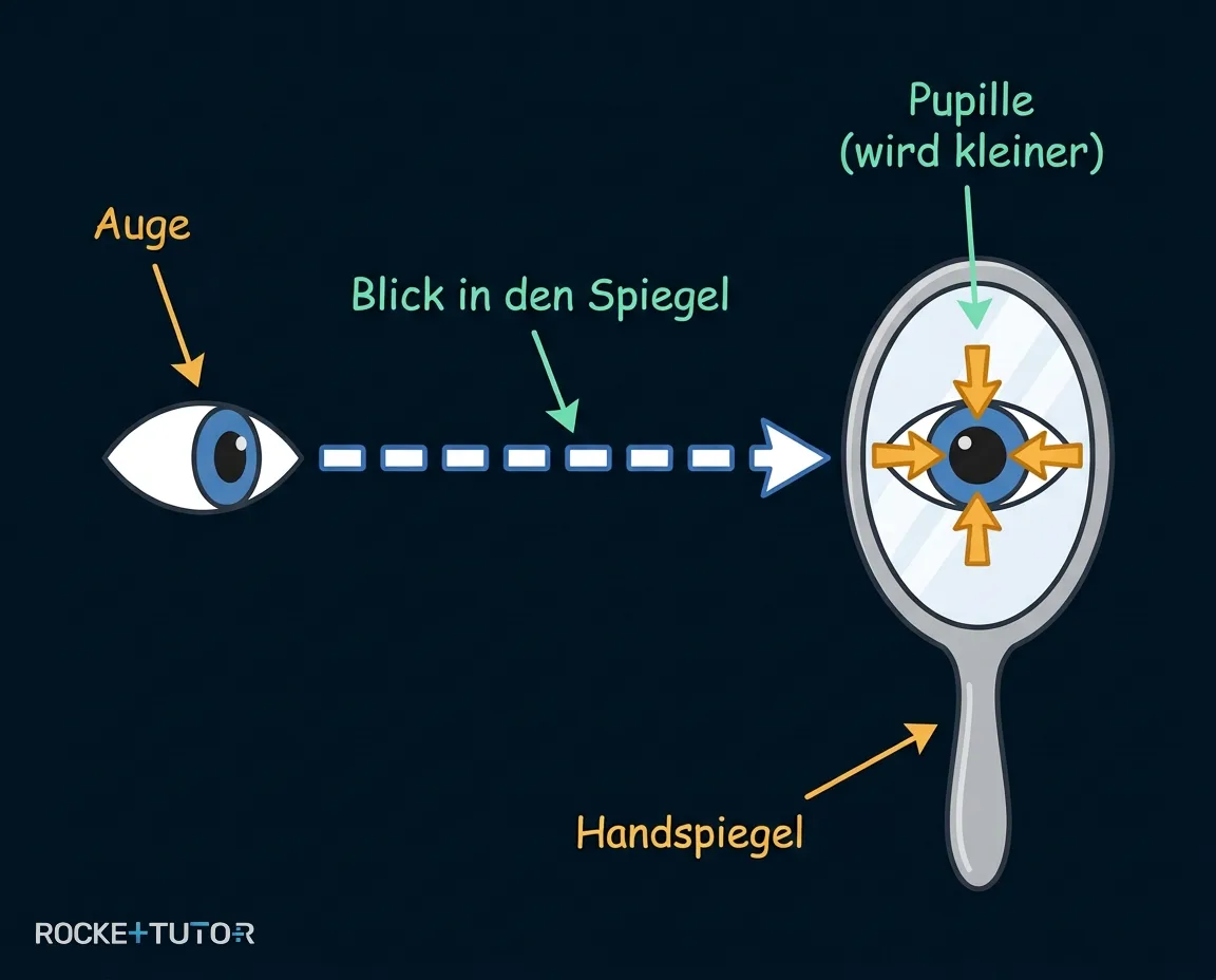 Spiegel Test Pupille
