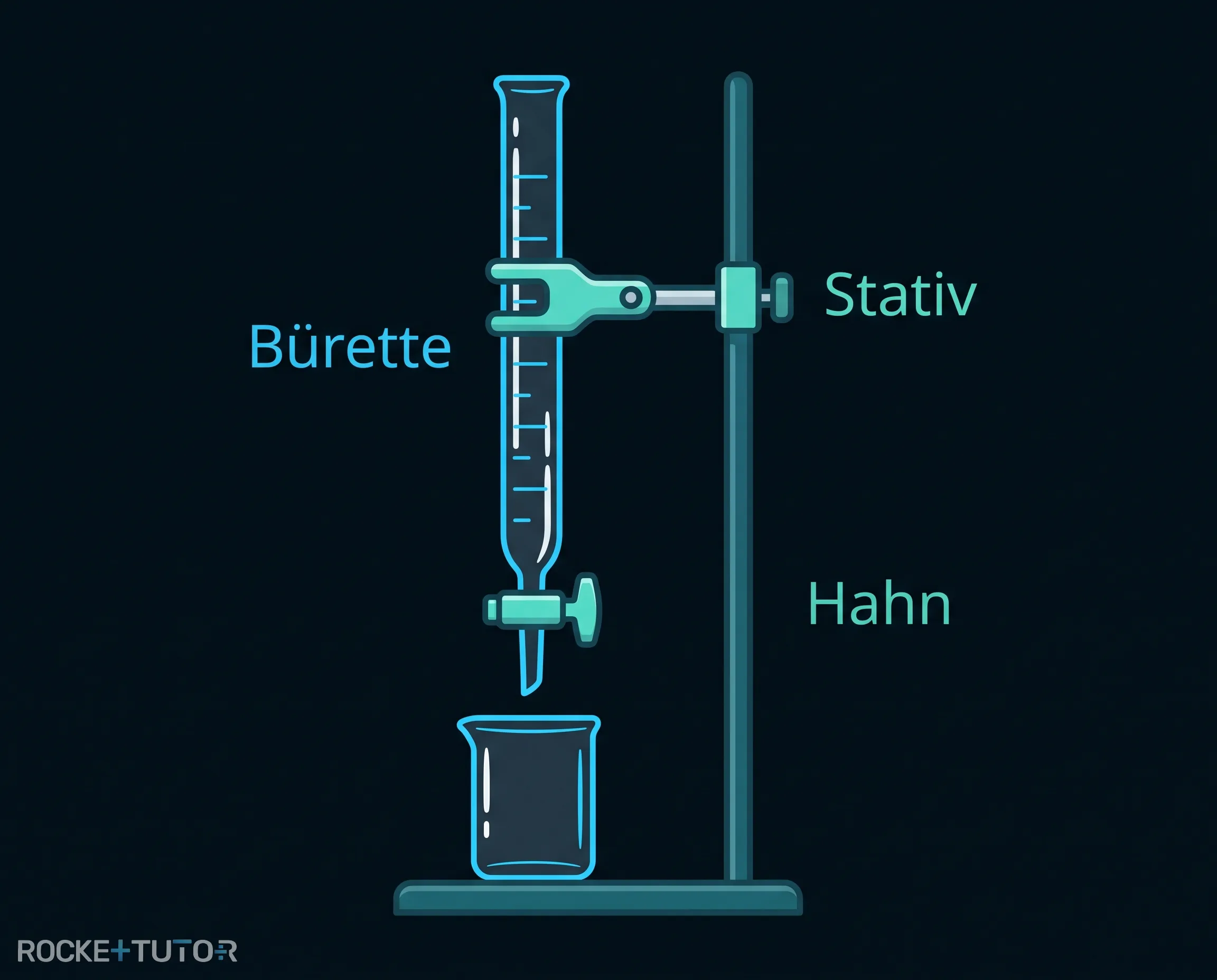 Aufbau einer Bürette am Stativ
