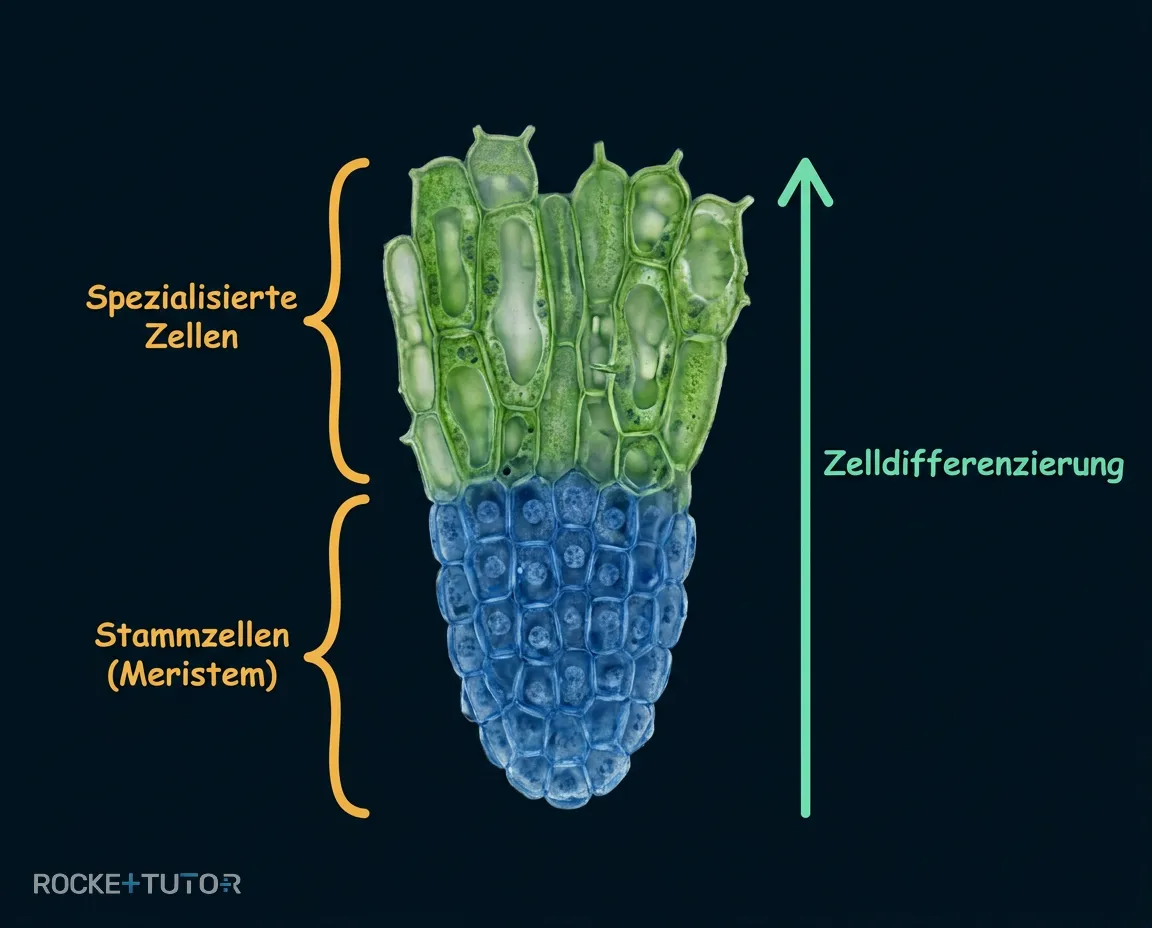 Zelldifferenzierung im Meristem