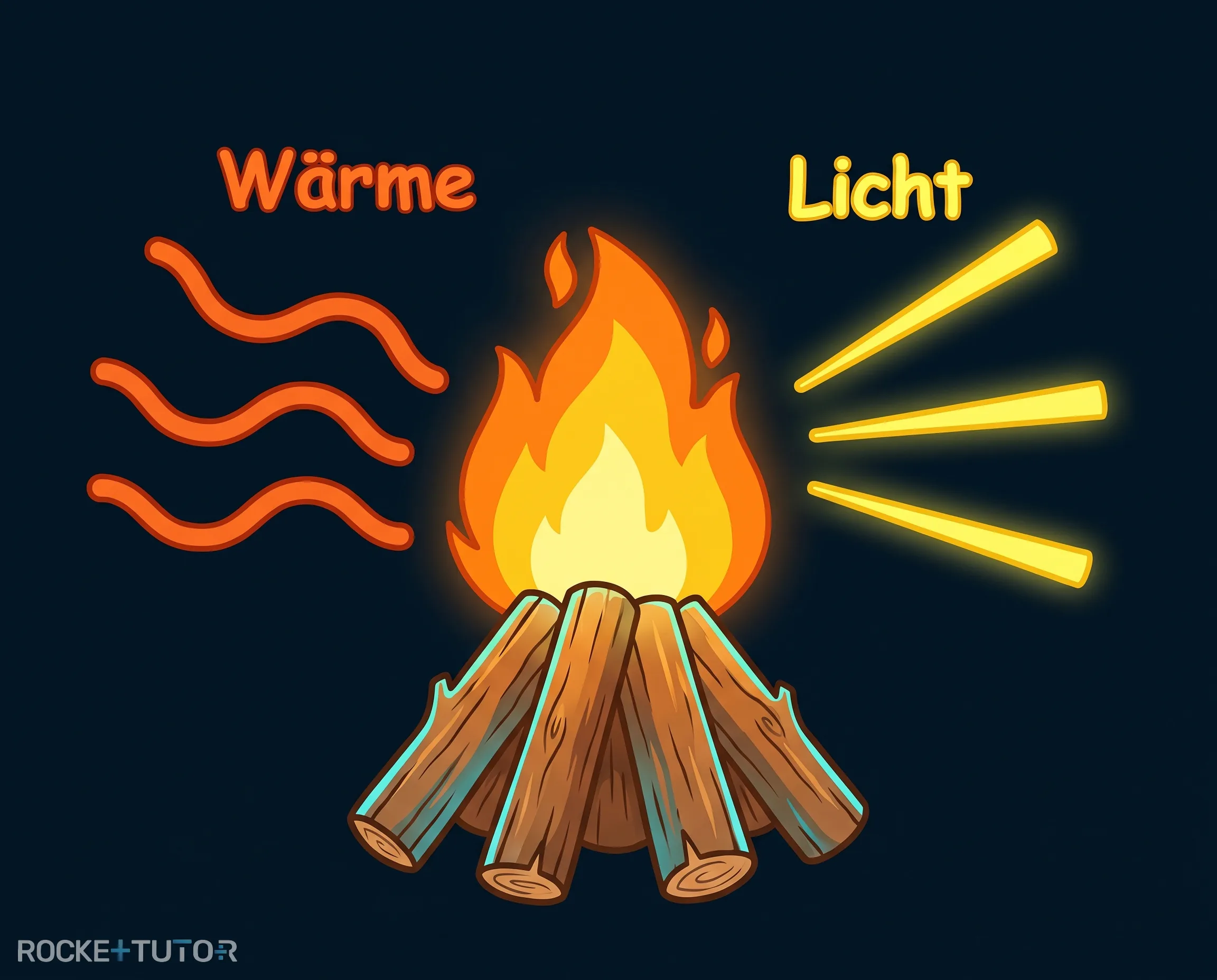 Lagerfeuer mit brennendem Holz