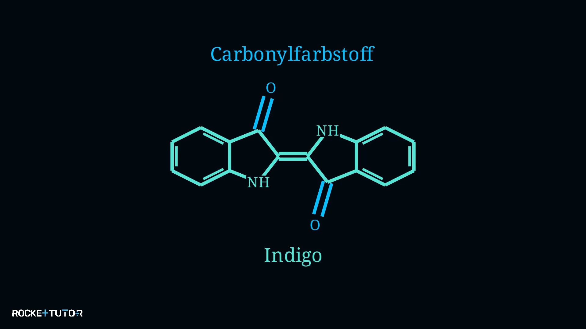 Strukturformel eines Carbonylfarbstoffs Indigo
