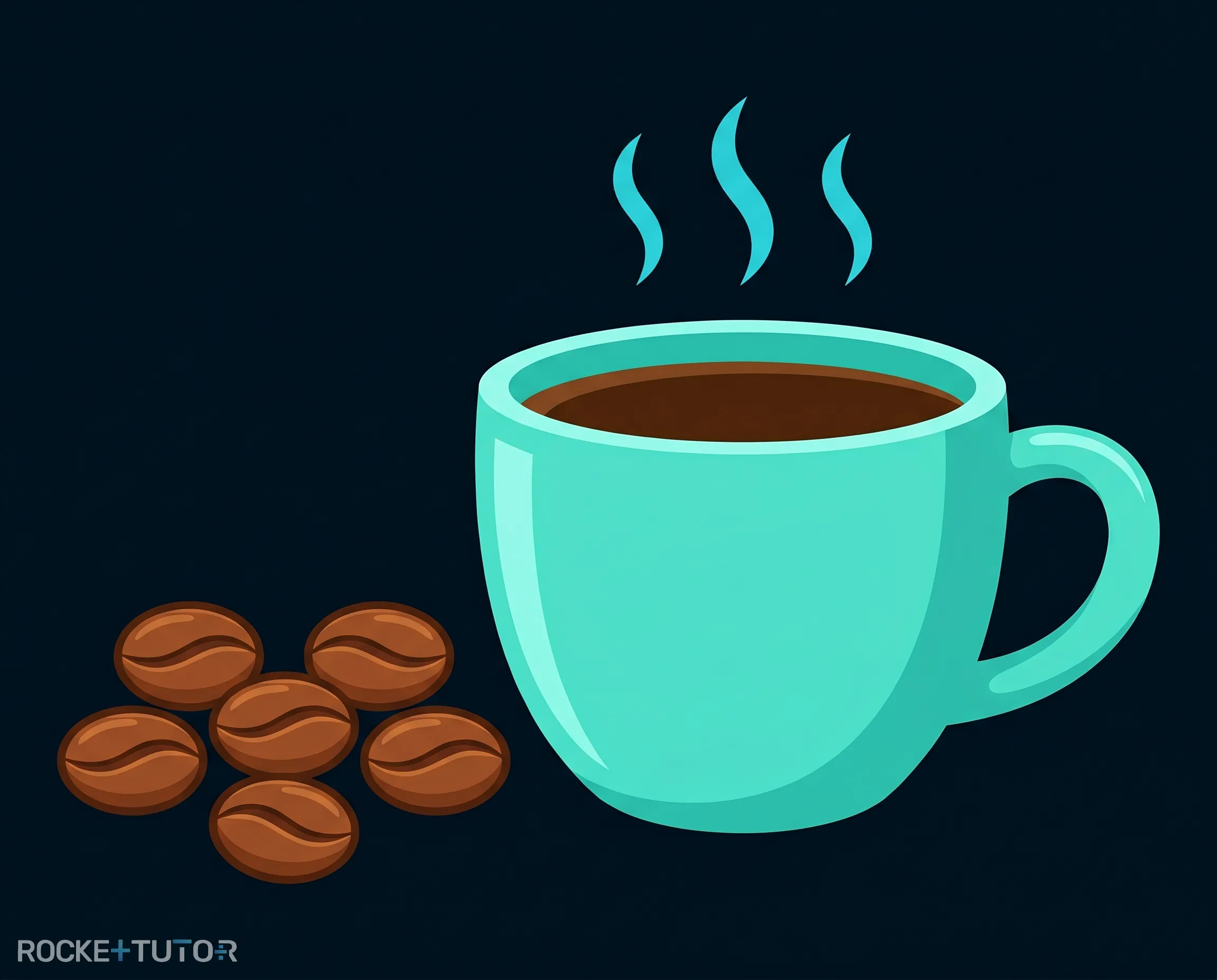Kaffeebohnen und Kaffeetasse