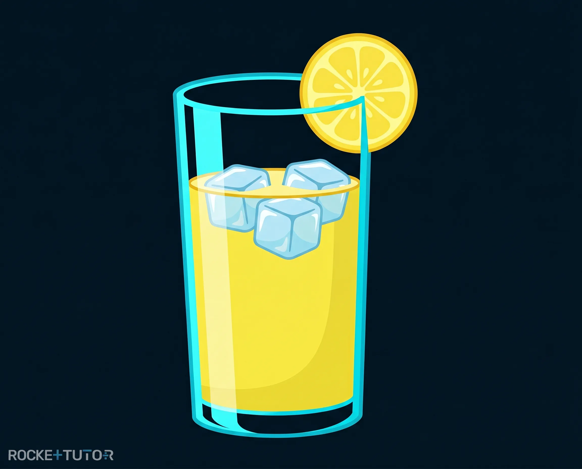 Glas mit Eiswürfeln