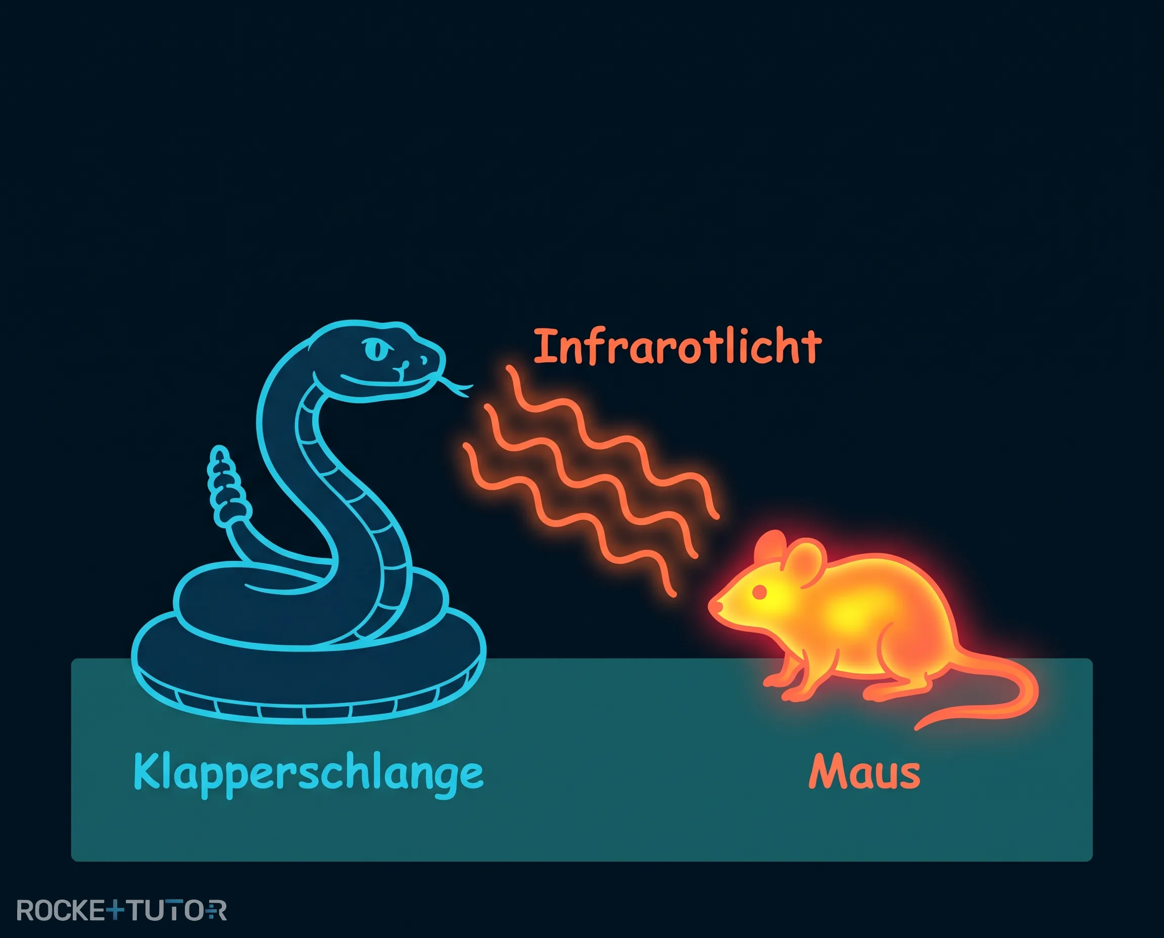 Schlange sieht Maus im Dunkeln
