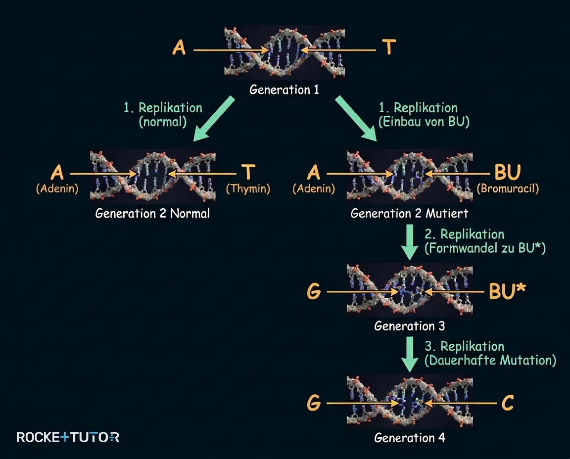 Mutation durch Bromuracil Tautomerie