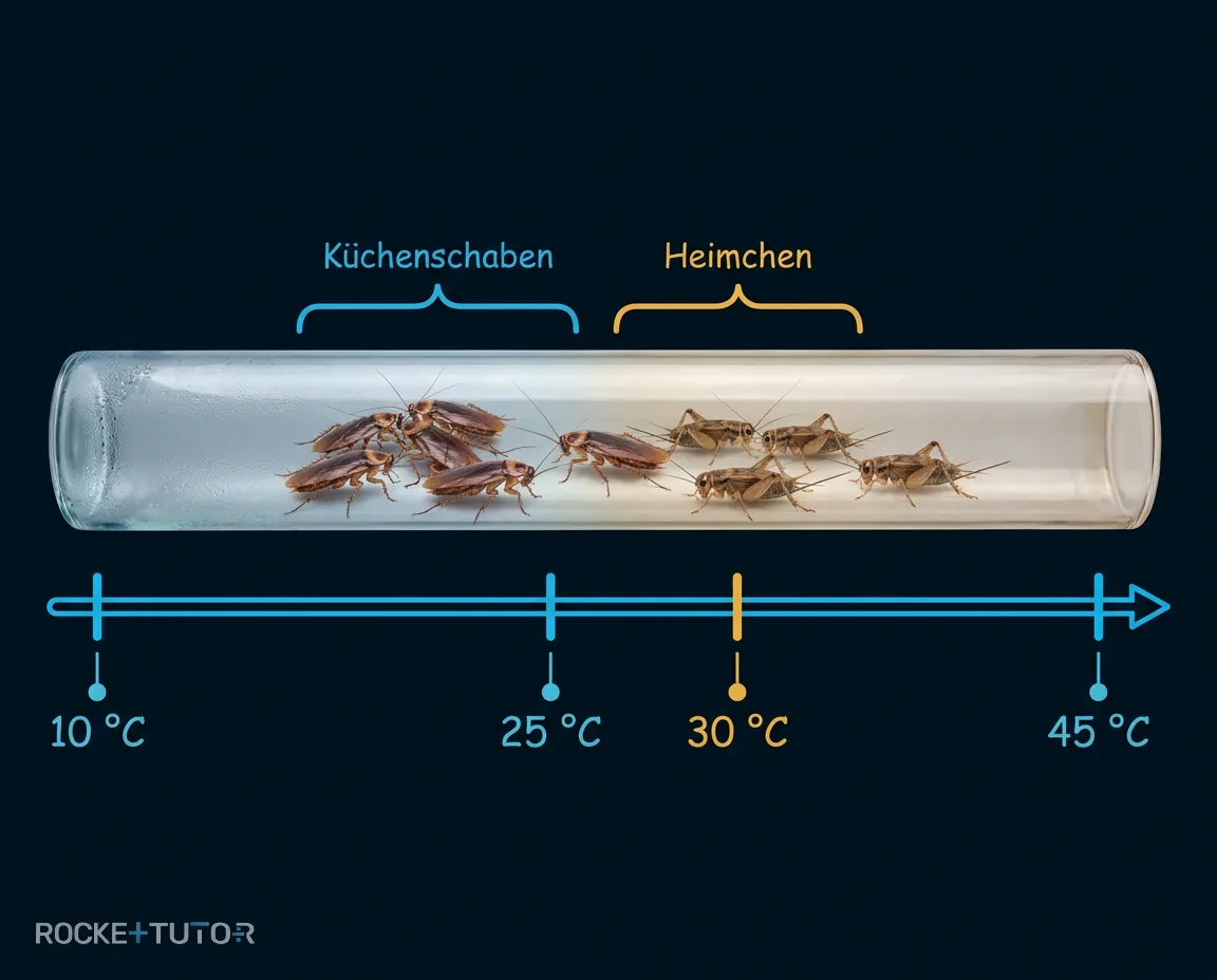 Vorzugsversuch Küchenschaben und Heimchen