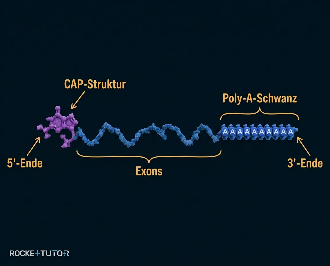 CAP-Struktur und Poly-A-Schwanz