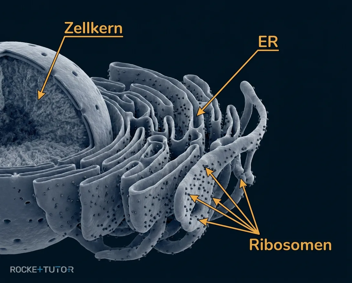 Endoplasmatisches Retikulum und Ribosomen