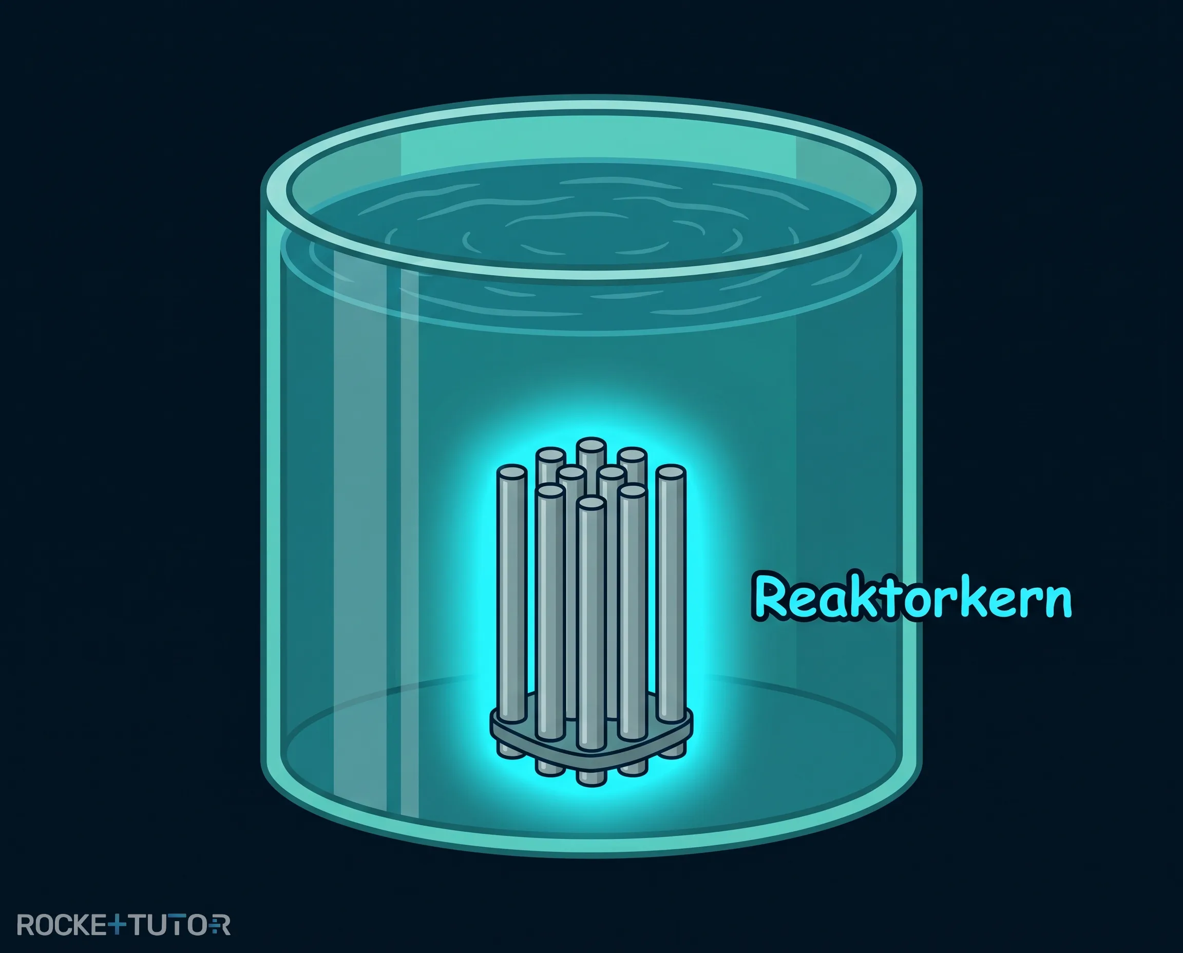 Kernkraftwerk mit Kühlturm und Reaktor
