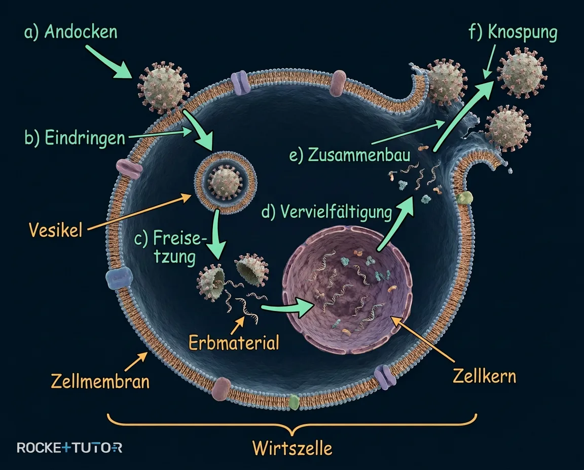Replikationszyklus eines Virus