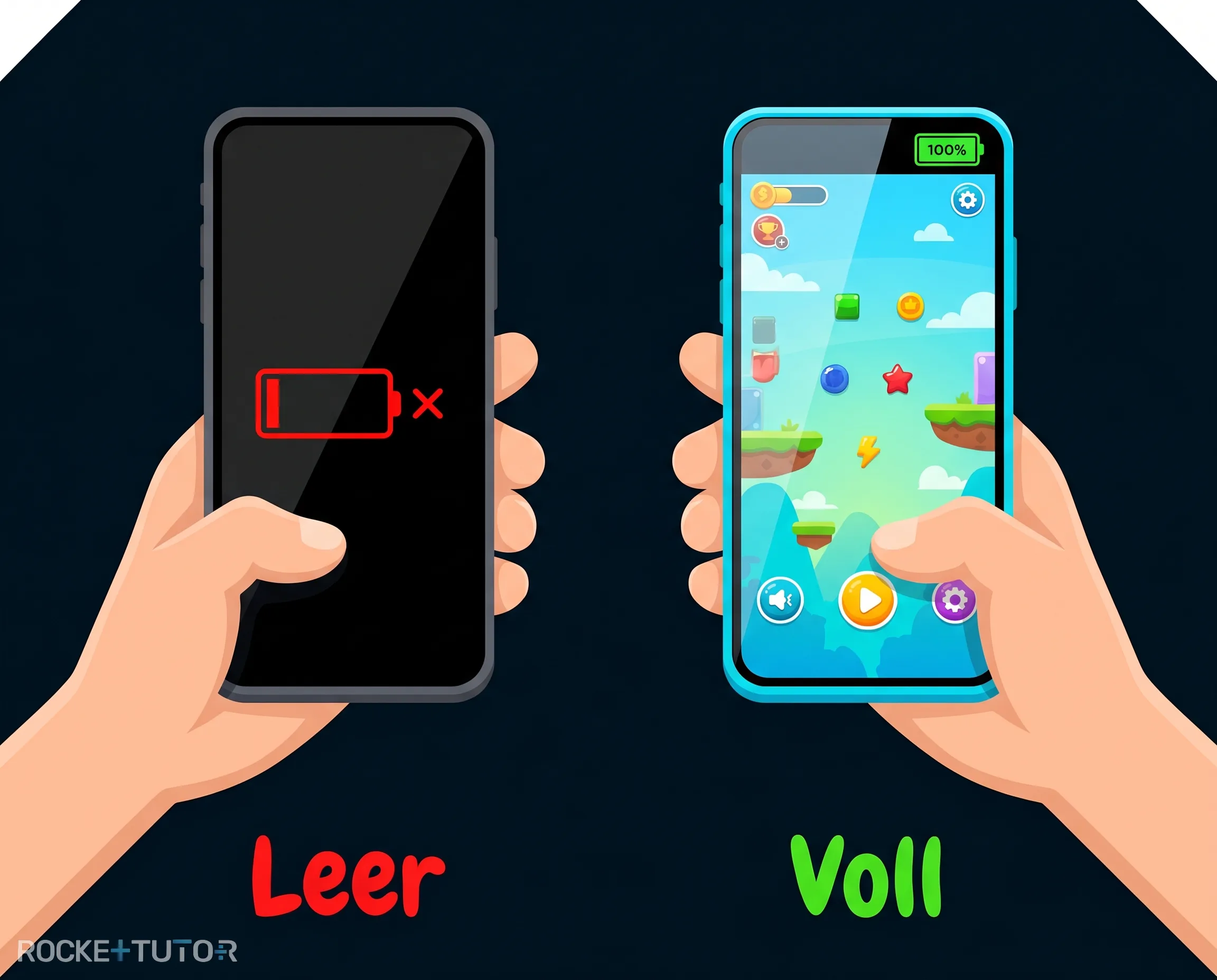 Alltagssituationen mit leeren Batterien