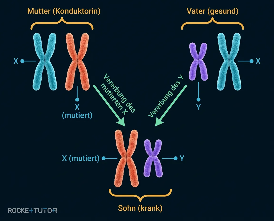Stammbaum einer X-chromosomalen Vererbung