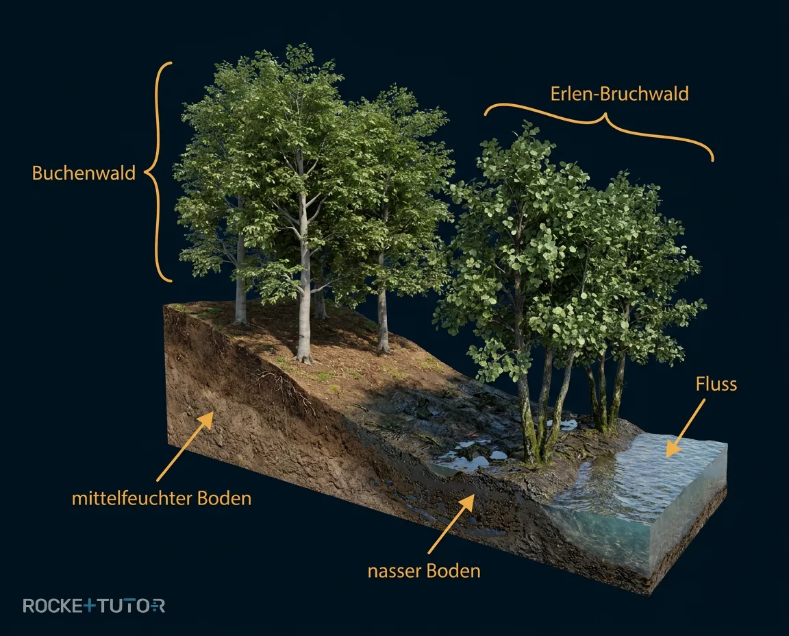 Übersicht verschiedener Waldgesellschaften