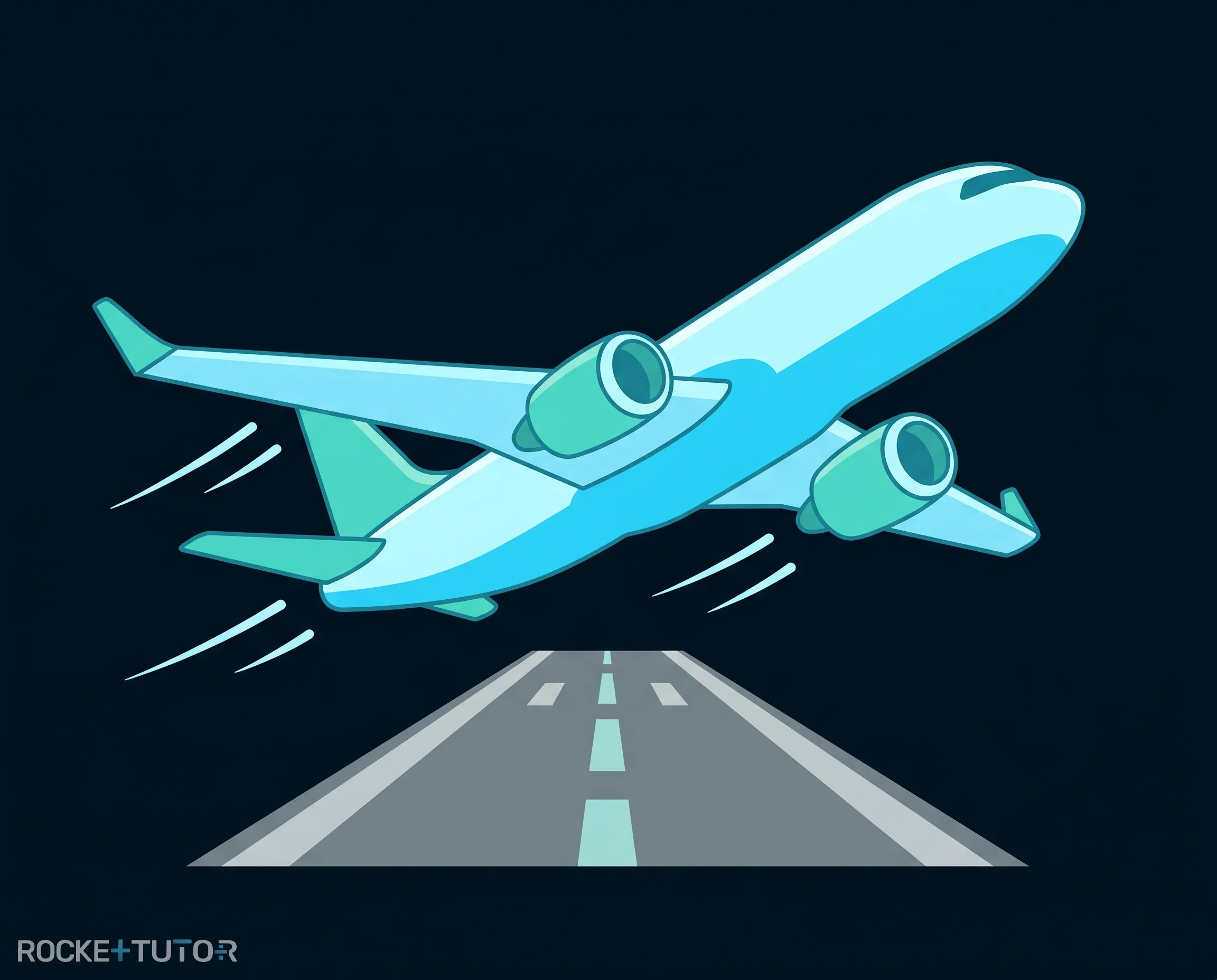 Flugzeug beim Startvorgang
