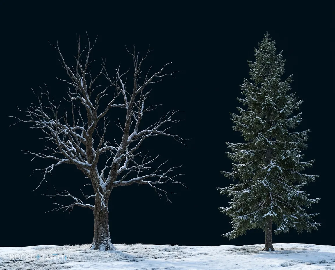 Winterwald mit Schnee