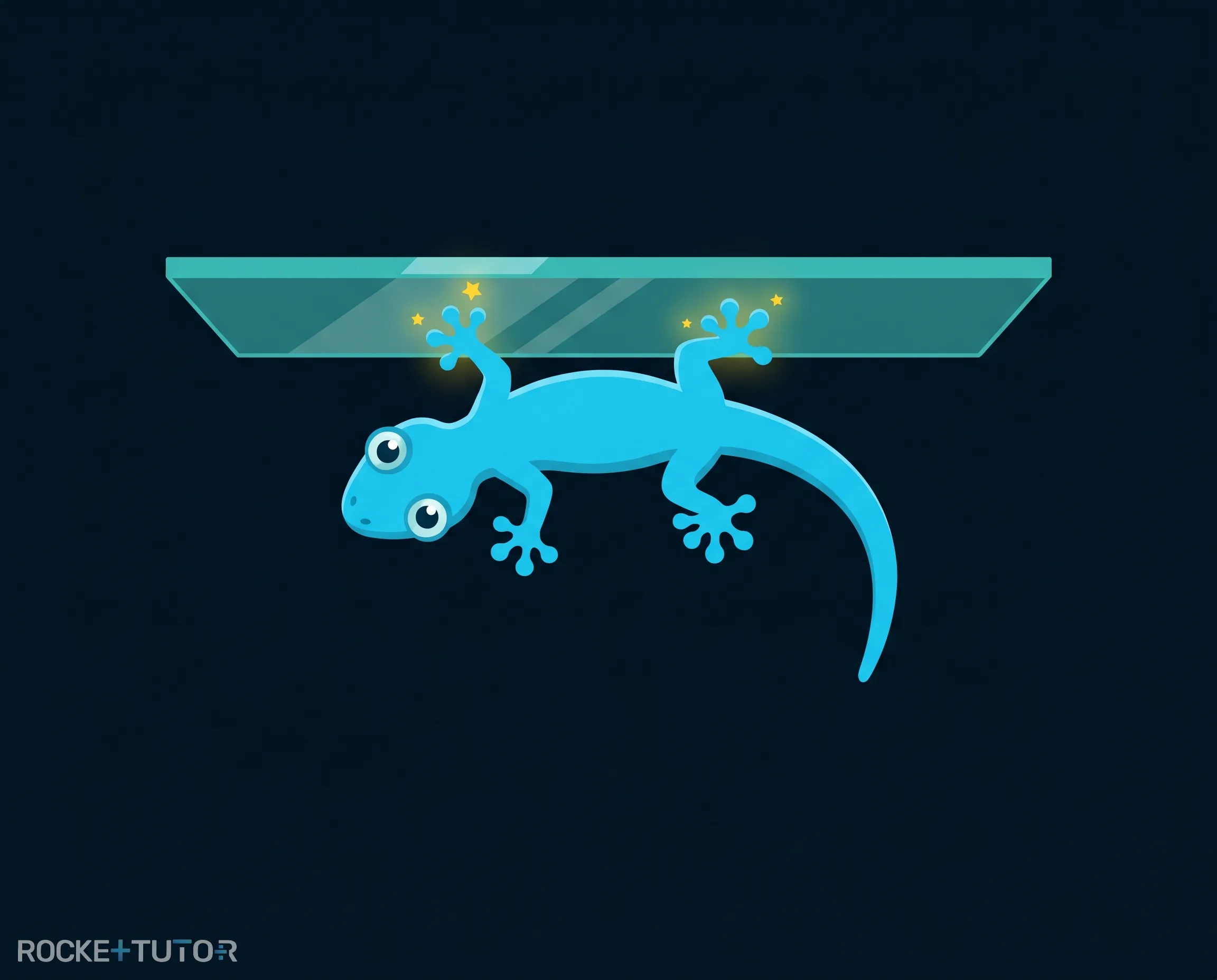 Gecko an Glasscheibe