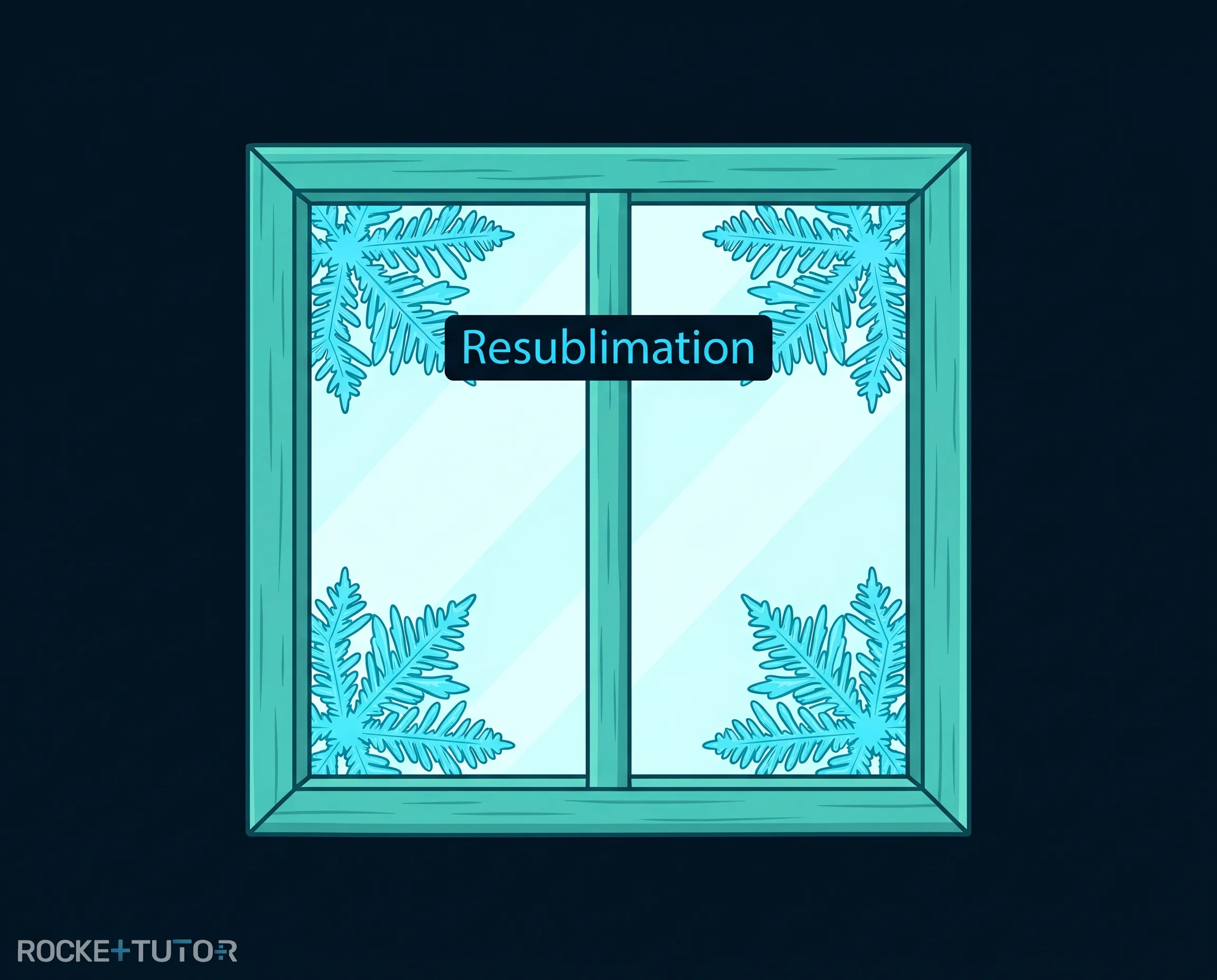 Schema für Sublimation und Resublimation