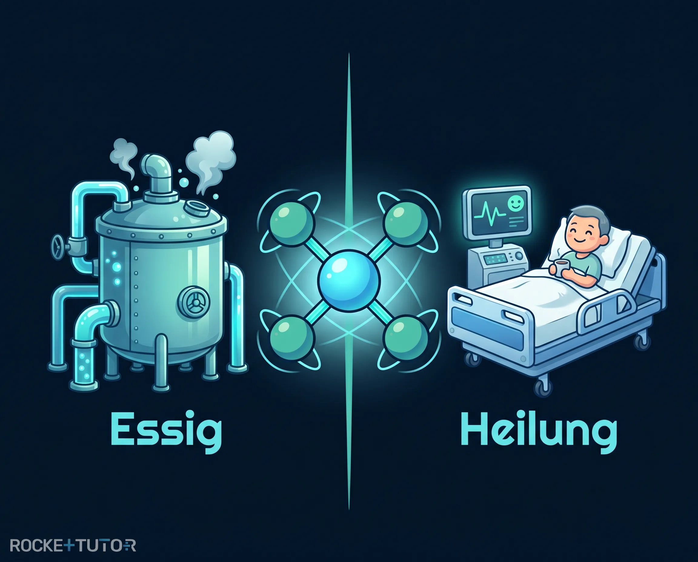 Chemische Struktur und medizinische Symbole