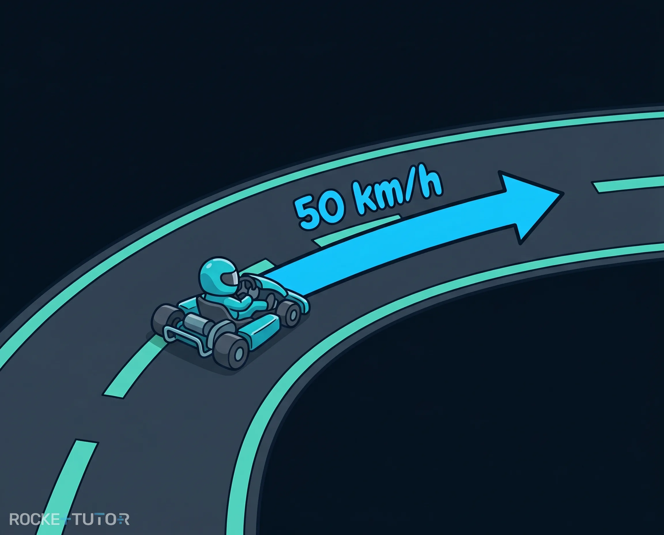 Go-Kart auf einer Rennstrecke