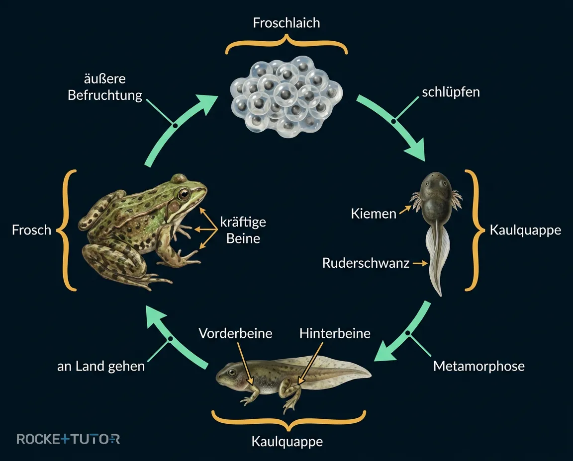 Entwicklung der Kaulquappe