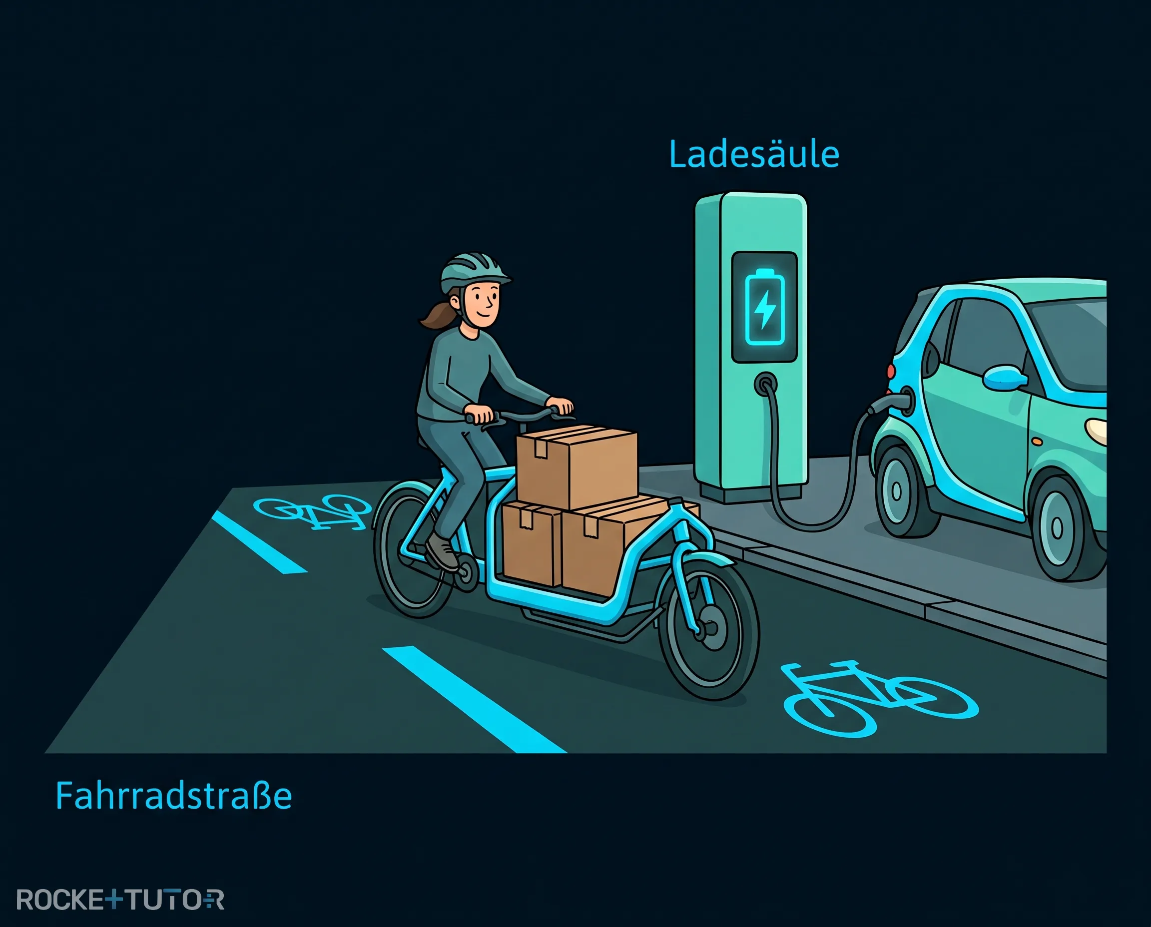 Ladesäule und Infrastruktur