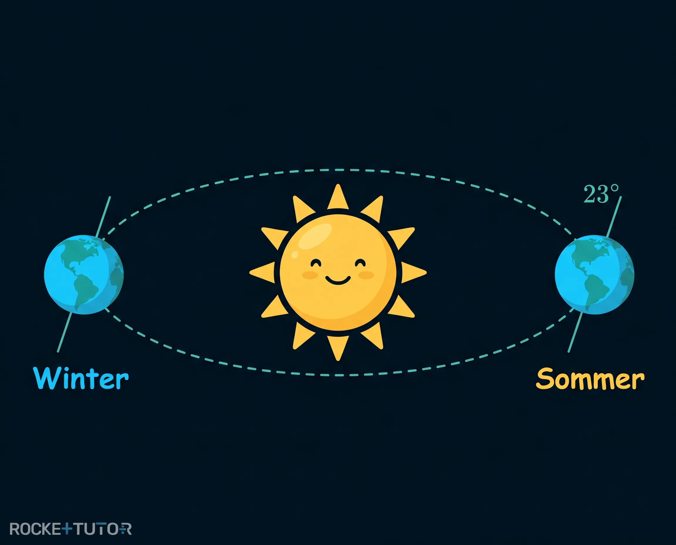 Erde im Sommer und Winter