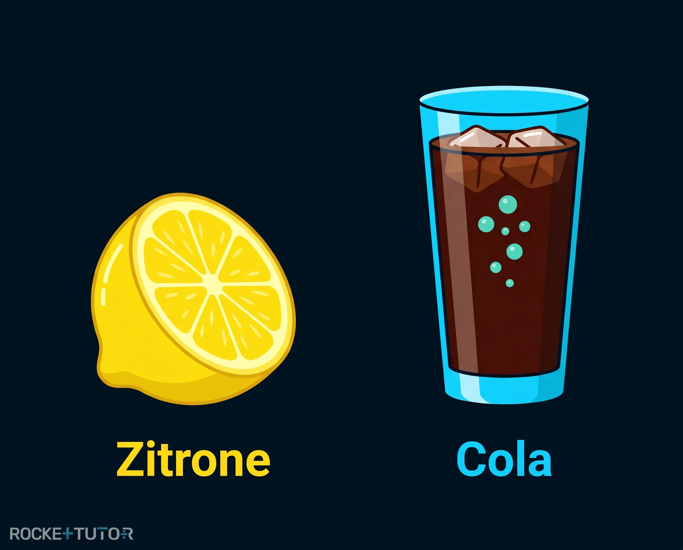 Zitrone und Cola als Säurebeispiele