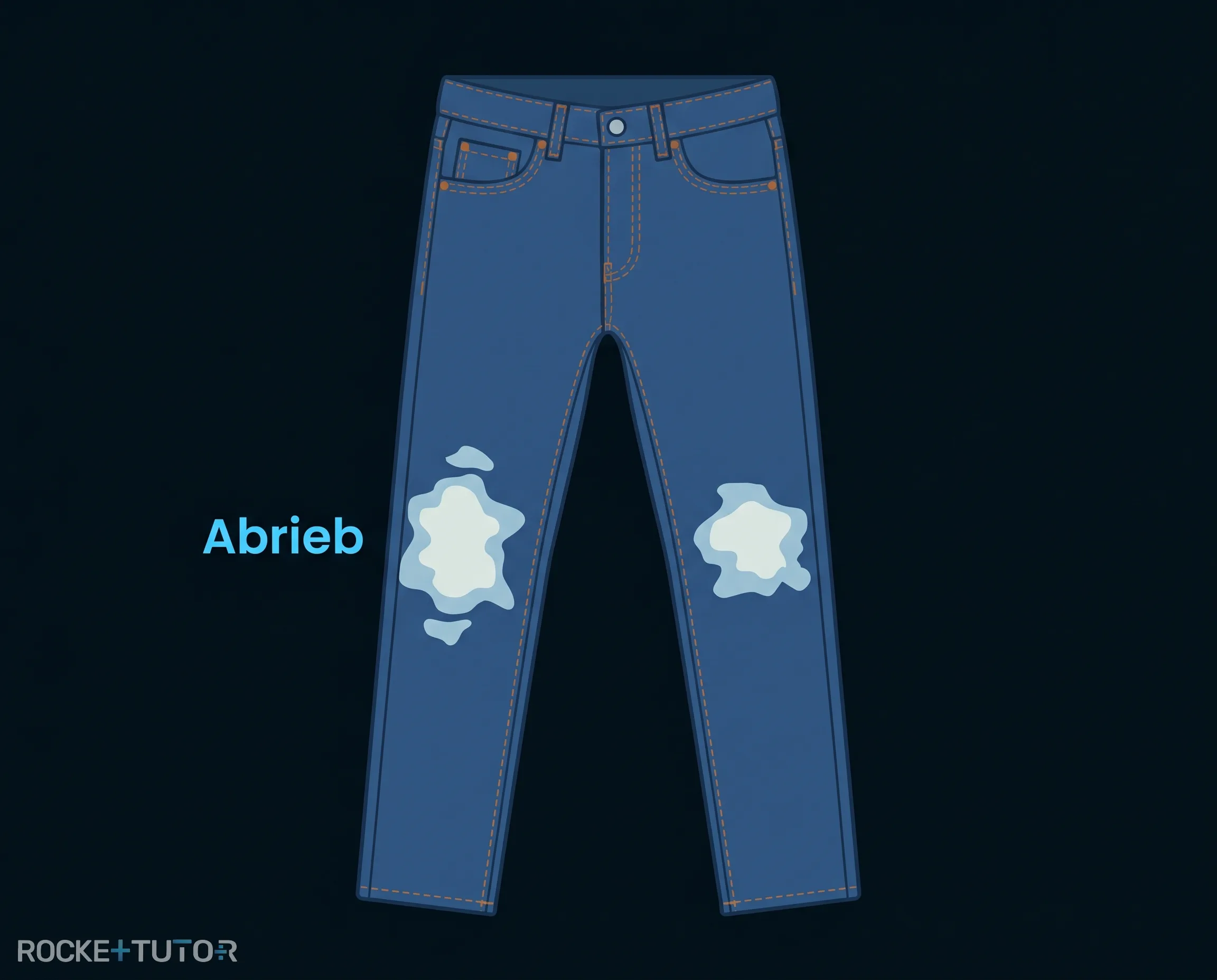 Ausbleichende blaue Jeanshose