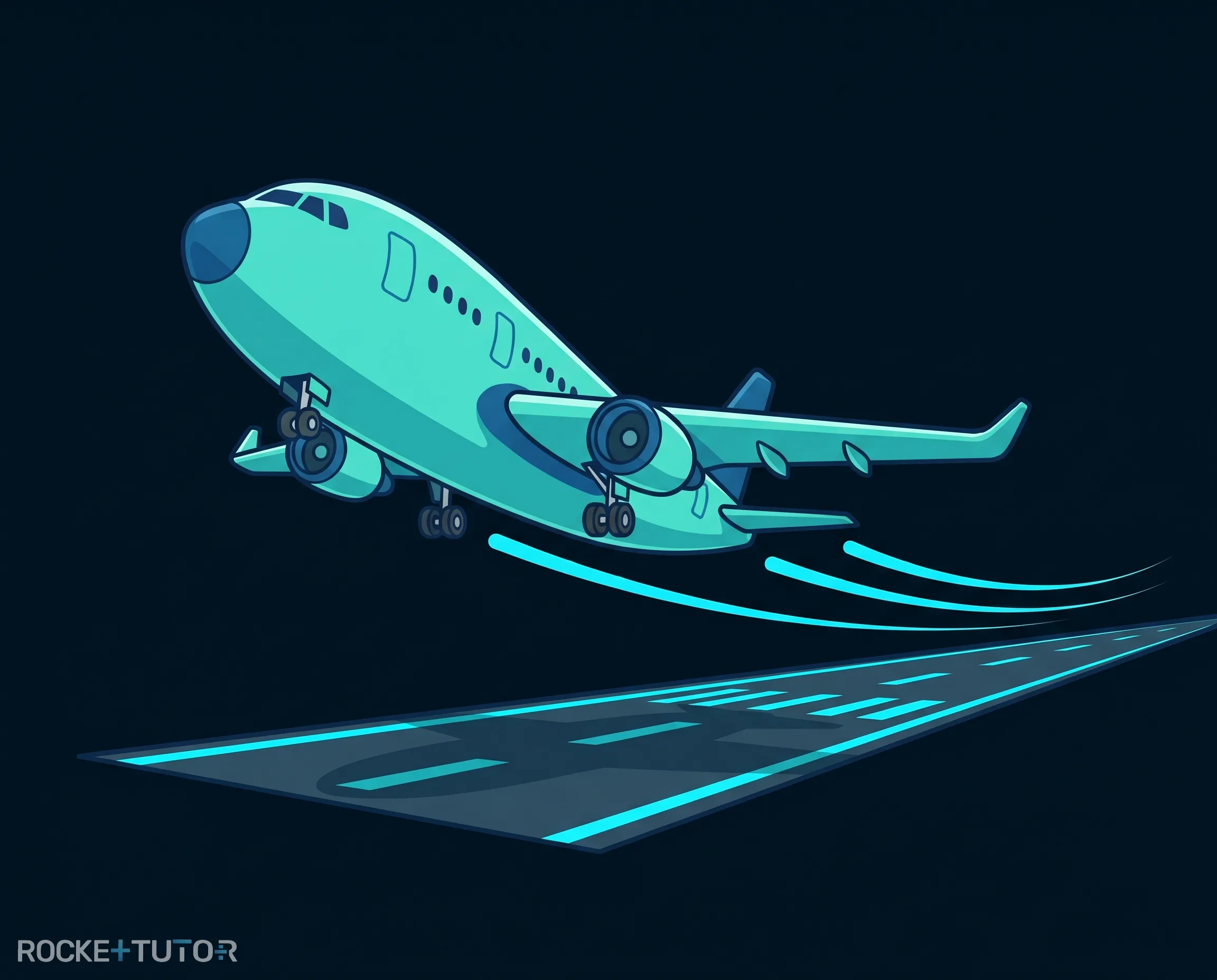 Flugzeug am Himmel