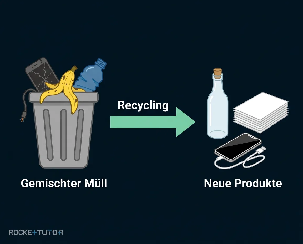 Müllhaufen mit verschiedenen Abfällen