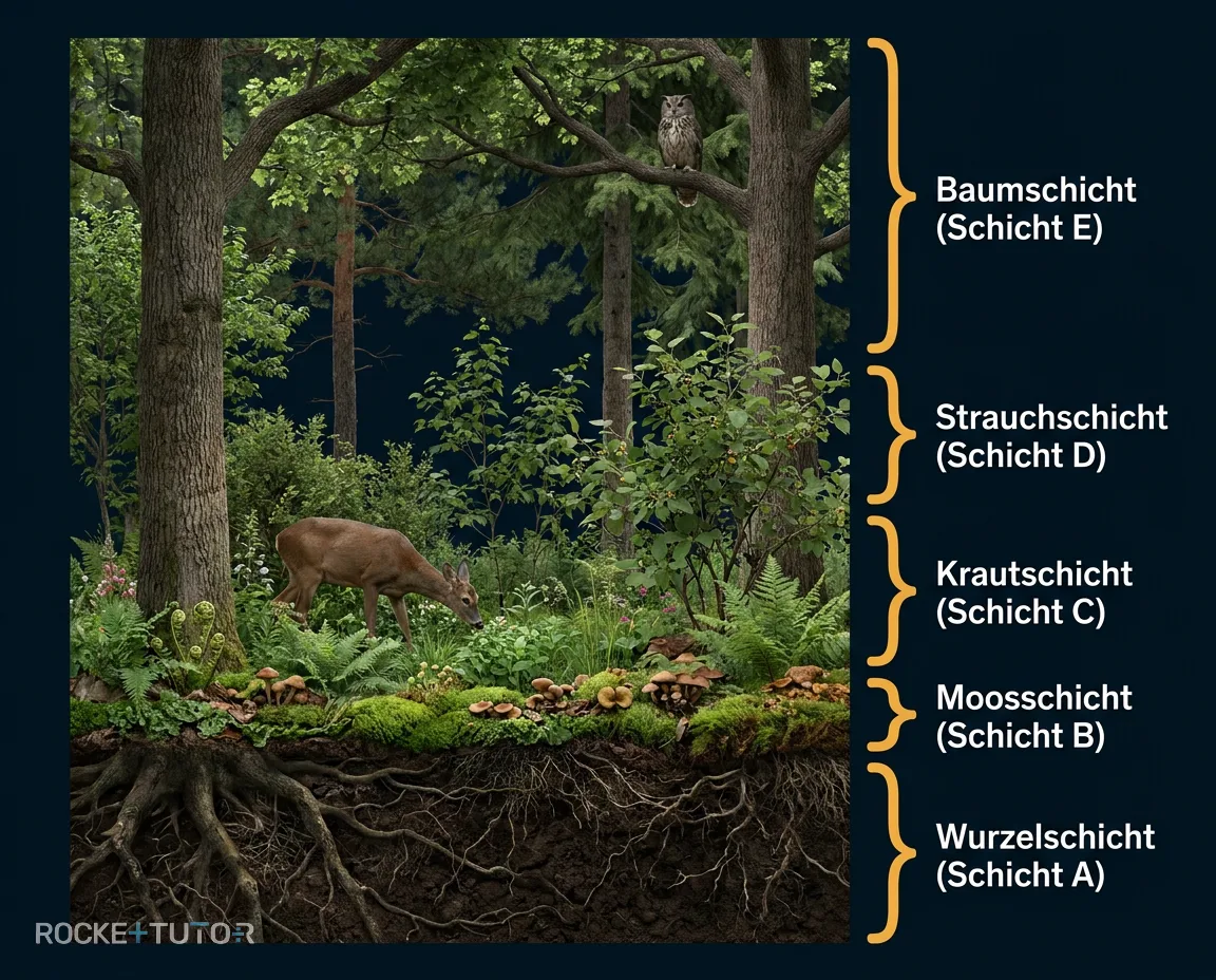 Die fünf Stockwerke des Waldes