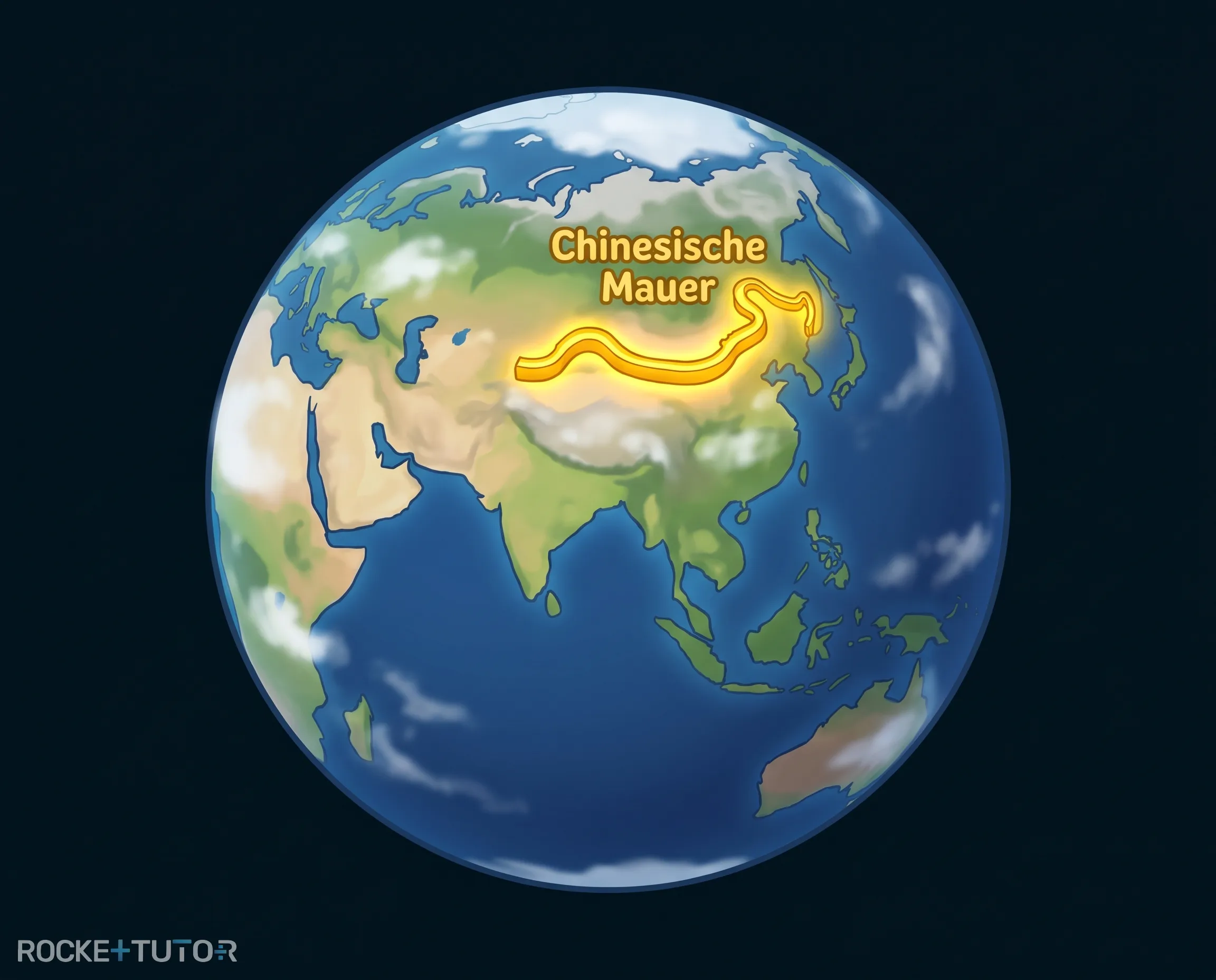 Chinesische Mauer und Wasserglas