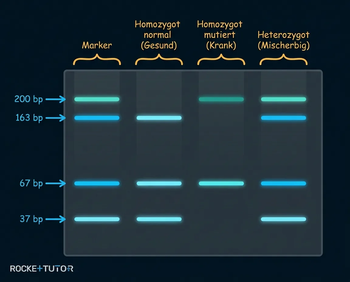 Gelelektrophorese Bandenmuster