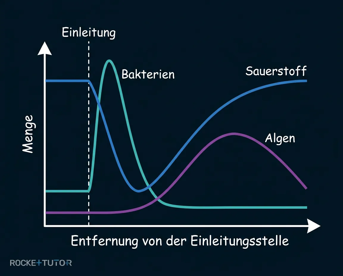 Diagramm zur Selbstreinigung im Fluss