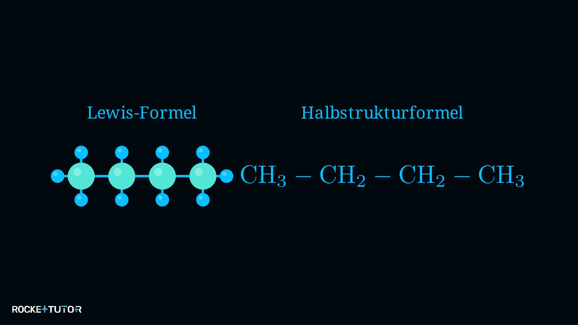 Vergleich Strukturformel und Halbstrukturformel