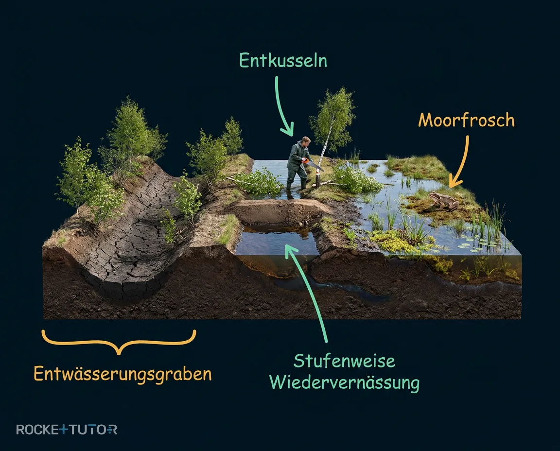 Veranschaulichung der Wiedervernässung