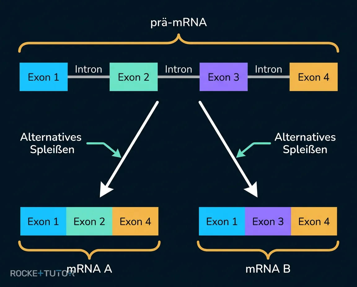 Alternatives Spleißen von prä-mRNA