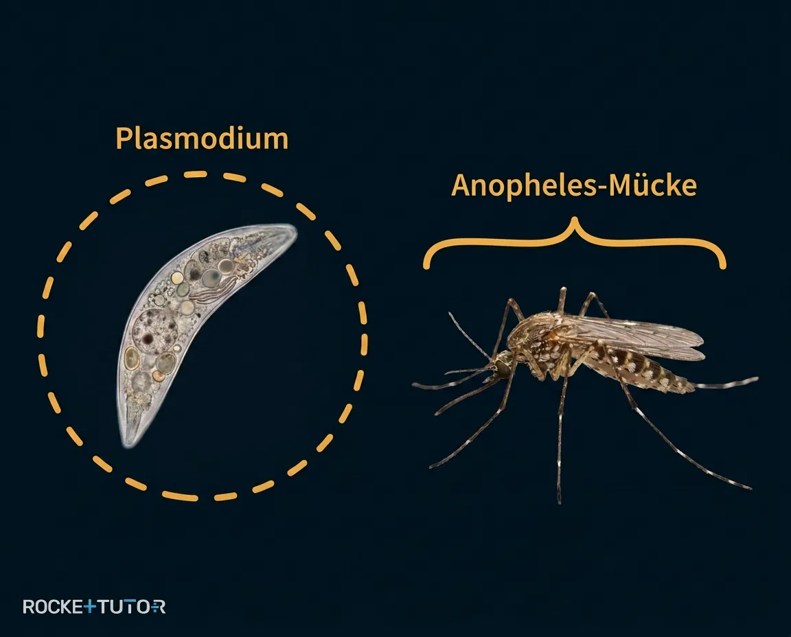 Anopheles-Mücke als Überträger
