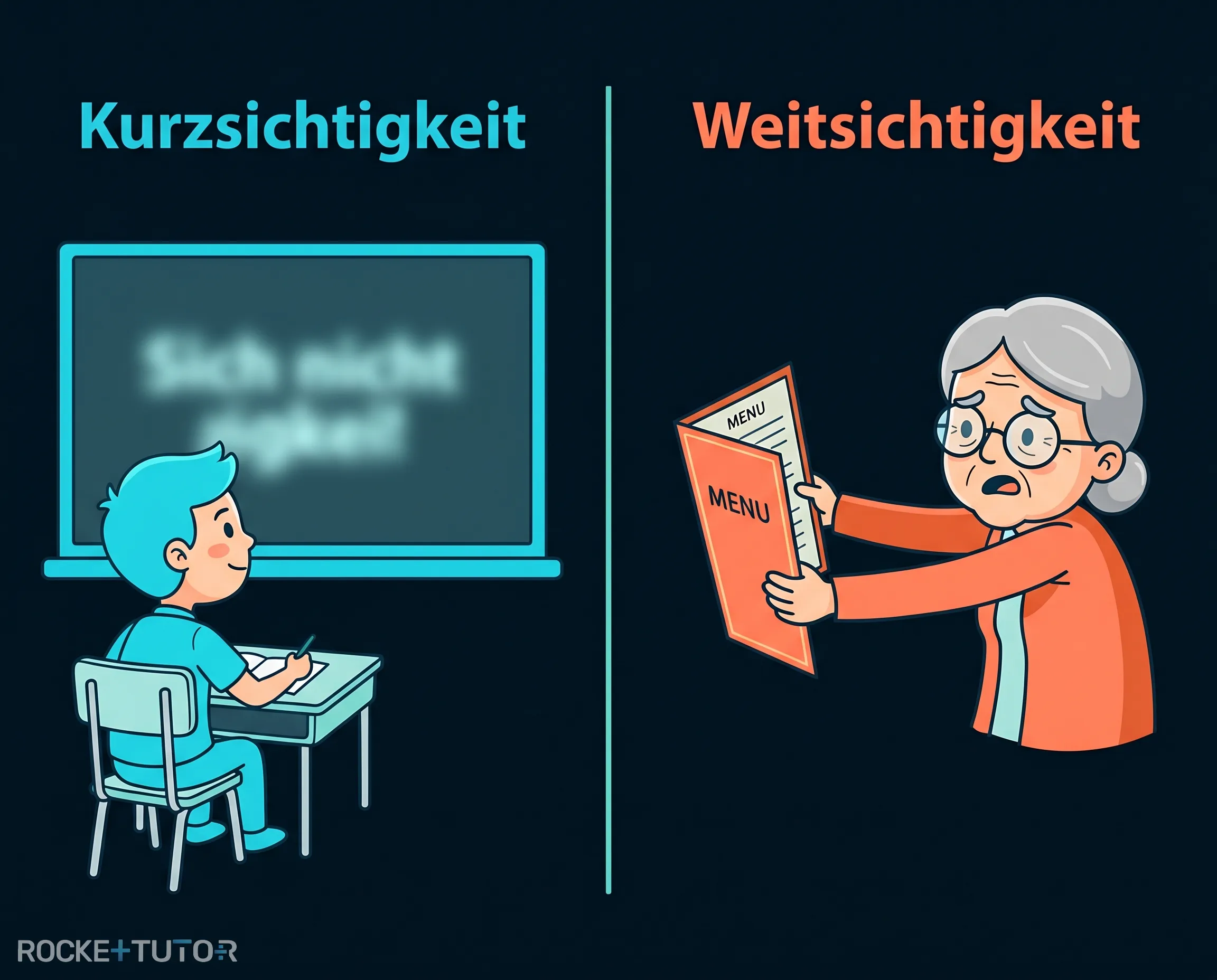 Auge mit verschwommenem Sehen