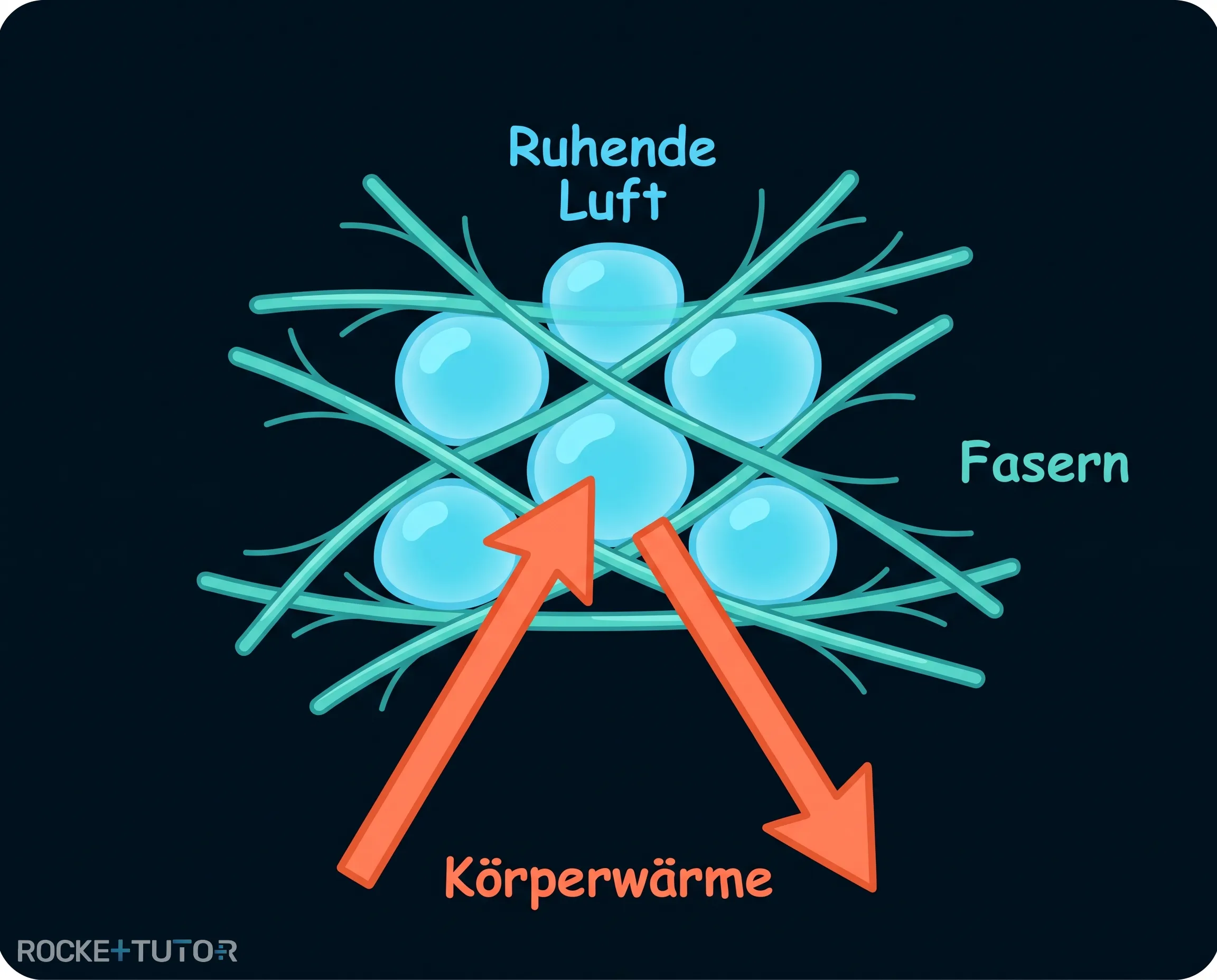 Wärmedämmung durch Daunenjacke