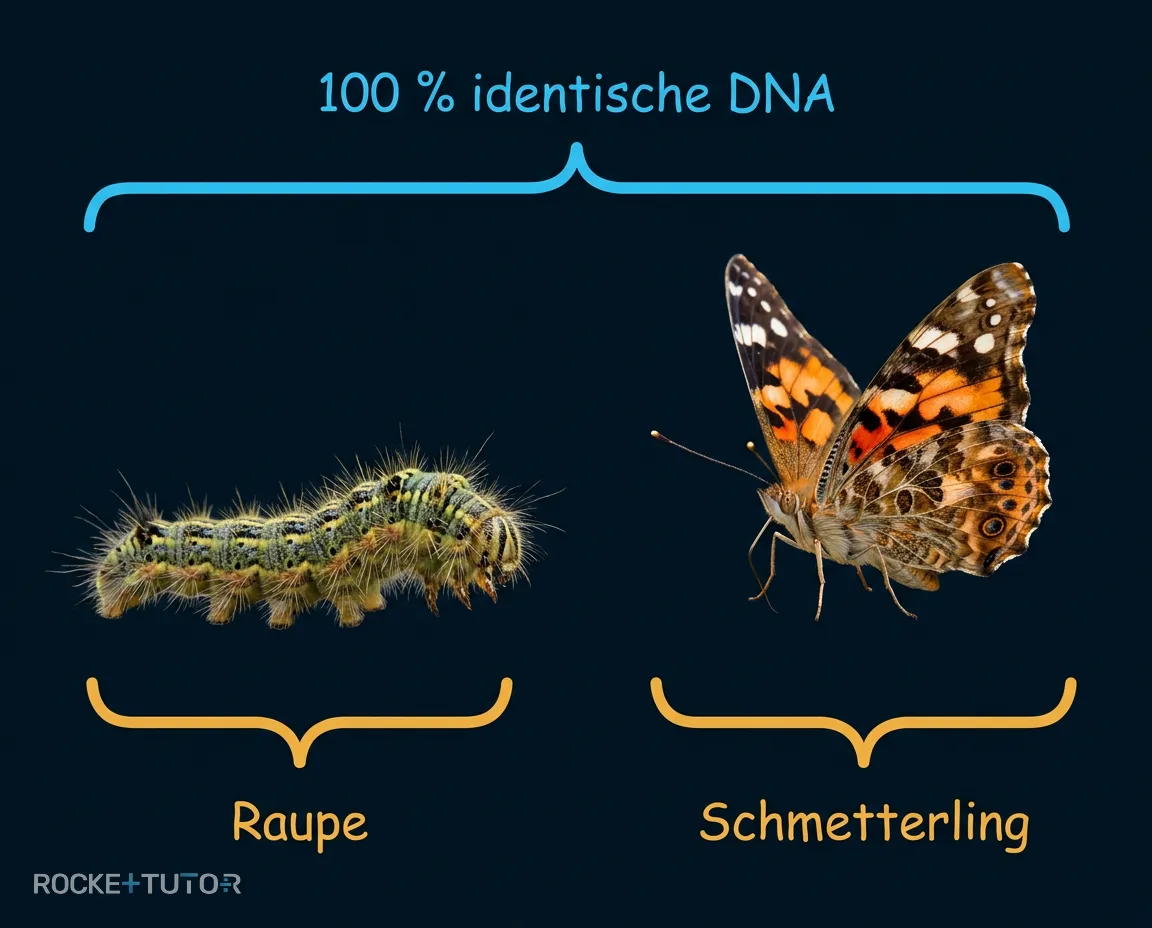 Raupe wird zu Schmetterling
